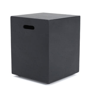 English Elm Mgo Concrete Propane Tank Cover Side Table for Modern and Industrial Interiors 59243.00