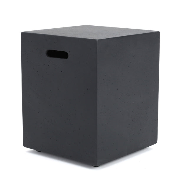 English Elm Mgo Concrete Propane Tank Cover Side Table for Modern and Industrial Interiors 59243.00