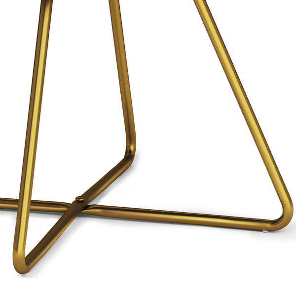 English Elm Barrett Velvet Accent Chair in Grey with Curved Back, Deep Seat & Gold Metal Base — Modern Comfort (96) B136P158469