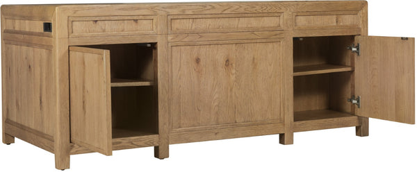 Hooker Furniture Driftwood Executive Desk With Buckboard Sun-Faded Oak Finish, 7-Drawer Storage, Locking Files Light Wood 6820-10462-80