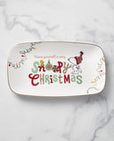 Lenox Snoopy Christmas Hors d'Oeuvres Tray Multi, IVORY PORCELAIN 896636