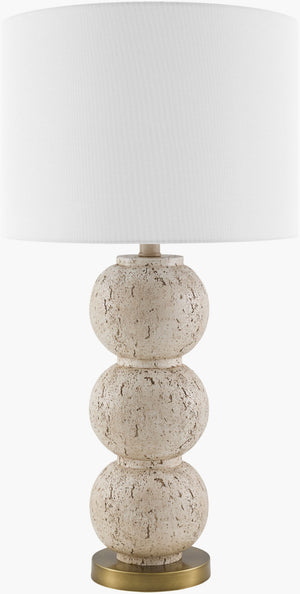 Surya Algarve Resin and Iron Base Table Lamp with Linen Shade for Warm Ambient Glow AGV-006