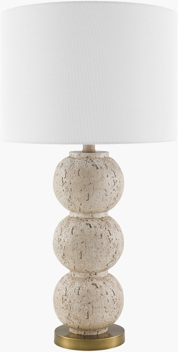 Surya Algarve Resin and Iron Base Table Lamp with Linen Shade for Warm Ambient Glow AGV-006