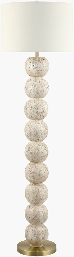 Livabliss Algarve Traditional Floor Lamp with Resin Body Iron Base and Warm Linen Shade AGV-007