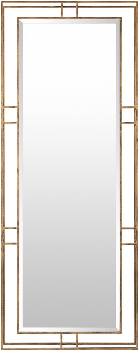 Alpenglow AGW-001 60"H x 24"W x 3"D Full Length Mirror AGW001-6024  Frame: Gold Surya