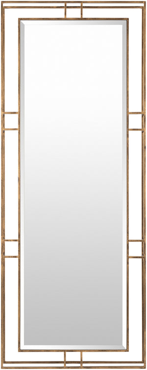 Alpenglow AGW-001 60"H x 24"W x 3"D Full Length Mirror AGW001-6024  Frame: Gold Surya