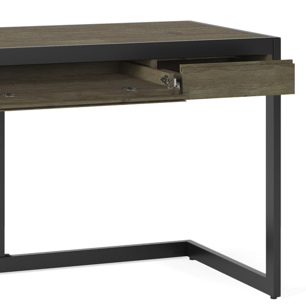 English Elm Erina Desk - Handcrafted Distressed Grey Acacia With Industrial Metal Frame For Home Office Style B136P158626