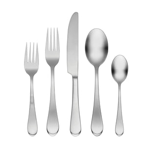 Lenox Oneida Satin Icarus 45 Piece Everyday Flatware Set, Service for 8 Metallic, STAINLESS METAL H326045AL20