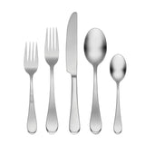 Oneida Satin Icarus 45-Piece Stainless Steel Flatware Set, Service for 8, Dishwasher Safe