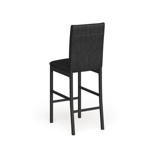 Homelegance By Top-Line Aristos Metal Upholstered Counter Height Chairs (Set of 4) Black Metal