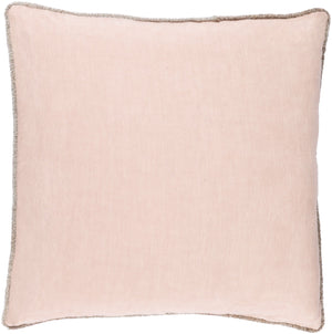 Surya Sasha Accent Pillow - 18"L X 18"W Stylish Linen Decor For Couch, Chair, Or Bed - Easy Care! Mauve Linen Ah002-2020d