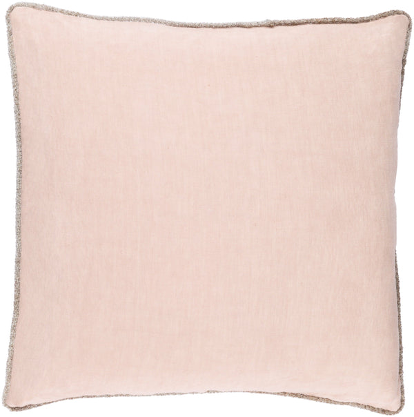 Surya Sasha Accent Pillow - 18"L X 18"W Stylish Linen Decor For Couch, Chair, Or Bed - Easy Care! Mauve Linen Ah002-2020d