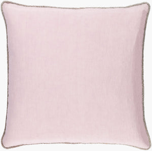 Surya Sasha Accent Pillow - 18"L X 18"W Stylish Linen Decor For Couch, Chair, Or Bed - Easy Care! Lilac Linen Ah003-2222d