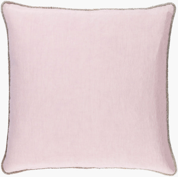 Surya Sasha Accent Pillow - 18"L X 18"W Stylish Linen Decor For Couch, Chair, Or Bed - Easy Care! Lilac Linen Ah003-2222d