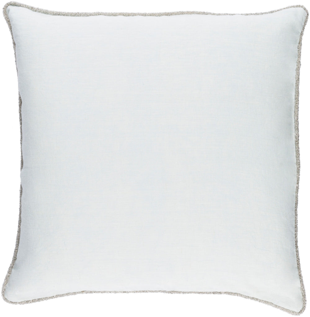 Surya Sasha Accent Pillow - 18"L X 18"W Stylish Linen Decor For Couch, Chair, Or Bed - Easy Care! Pale Blue Linen Ah004-2020