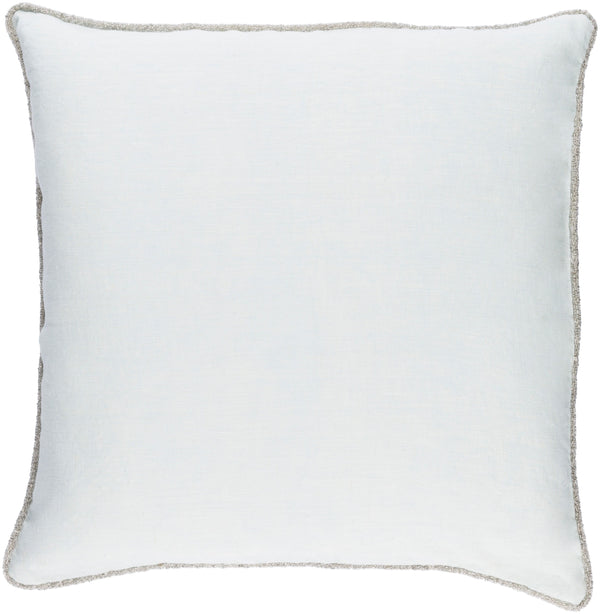 Surya Sasha Accent Pillow - 18"L X 18"W Stylish Linen Decor For Couch, Chair, Or Bed - Easy Care! Pale Blue Linen Ah004-2020