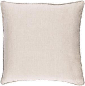 Surya Sasha Accent Pillow - 18"L X 18"W Stylish Linen Decor For Couch, Chair, Or Bed - Easy Care! Light Beige Linen Ah006-1818p