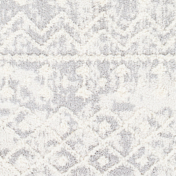 Livabliss Alhambra Machine Woven Polyester Area Rug High Low Pile Global Bohemian Living Room Light Gray, Cre 6'7" x 9' AHB2307-679