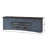 Parker House Americana Modern - Denim 92 In. TV Console Denim with Sable Wood Top Poplar Solids / Birch Veneers AME#92-DEN