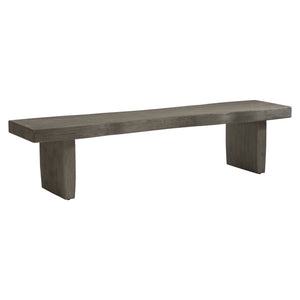 Bernhardt Bernhardt Carbonized Teak Kona Outdoor Bench With Live-Edge Top, Weathered Finish, 76" Durable Seating X05508