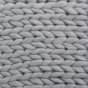 English Elm Christopher Knight Home® - THROW Chunky Knit Acrylic Throw Blanket 50x60 | Double-Sided Braided Pattern, Plush Cozy Texture Silver 61664.00