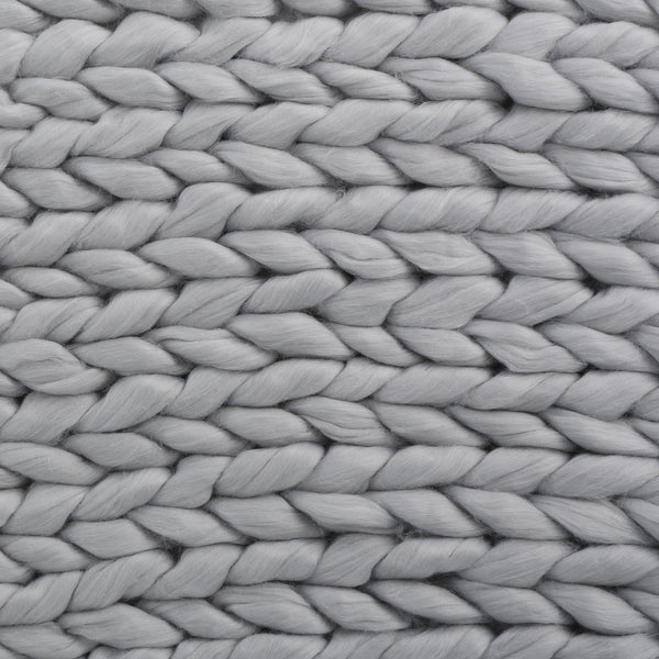 English Elm Christopher Knight Home® - THROW Chunky Knit Acrylic Throw Blanket 50x60 | Double-Sided Braided Pattern, Plush Cozy Texture Silver 61664.00