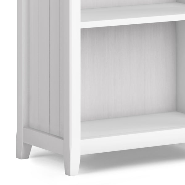 English Elm Acadian 5 Shelf Bookcase - Handcrafted White Solid Wood With Adjustable Shelves For Stylish Storage B136P158297