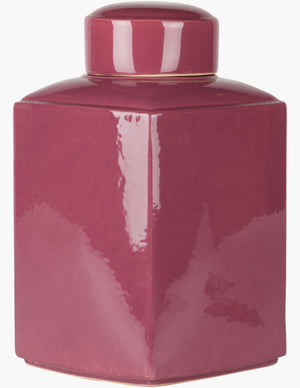 Surya Athens Jar - Elegant 16"H Ceramic Decor Container For Modern Spaces, Easy Care & Warranty Included Dark Purple Ceramic Ahj903-s