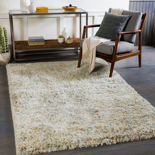 Livabliss Anaheim Handwoven Polyester Area Rug with Fringe Bohemian Accent for Entryway or Bath Sky Blue, Seafo 2' x 3' AHM2300-23