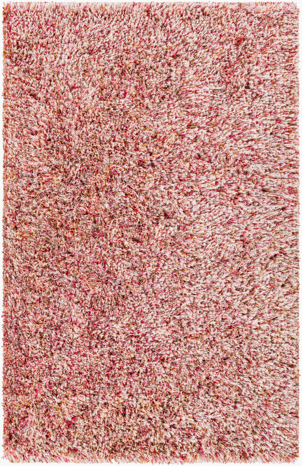 Surya Anaheim Ahm-2302 2'6" X 8' Hand Woven Area Rug - Luxurious Plush Polyester With Stylish Fringe Red Polyester Ahm2302-3656