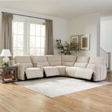 Parker Living Modesto - Buttercream 6 Piece Modular Power Reclining Sectional with Power Adjustable Headrests Buttercream MMOD-PACKA(H)-BUCR Parker House