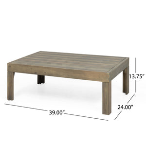 English Elm Christopher Knight Home® - Outdoor 4-Piece Acacia Wood Chat Set With Wicker Accents & Cushions – Perfect For Stylish Gatherings 68942.00DGRY-2_70141.00DGRY