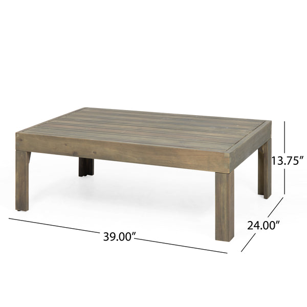 English Elm Christopher Knight Home® - Outdoor 4-Piece Acacia Wood Chat Set With Wicker Accents & Cushions – Perfect For Stylish Gatherings 68942.00DGRY-2_70141.00DGRY