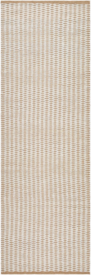 Livabliss Ahlat Handwoven Wool Cotton Flatweave Runner Rug Bohemian Artisan Hallway Accent Mustard, Cream 2'6" x 8' AHT2300-268