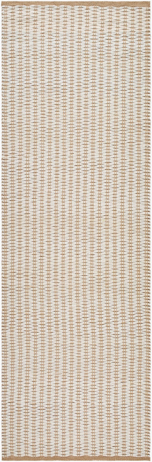Livabliss Ahlat Handwoven Wool Cotton Flatweave Runner Rug Bohemian Artisan Hallway Accent Mustard, Cream 2'6" x 8' AHT2300-268