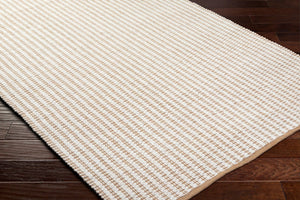 Livabliss Ahlat Handwoven Wool Cotton Flatweave Runner Rug Bohemian Artisan Hallway Accent Mustard, Cream 2'6" x 8' AHT2300-268