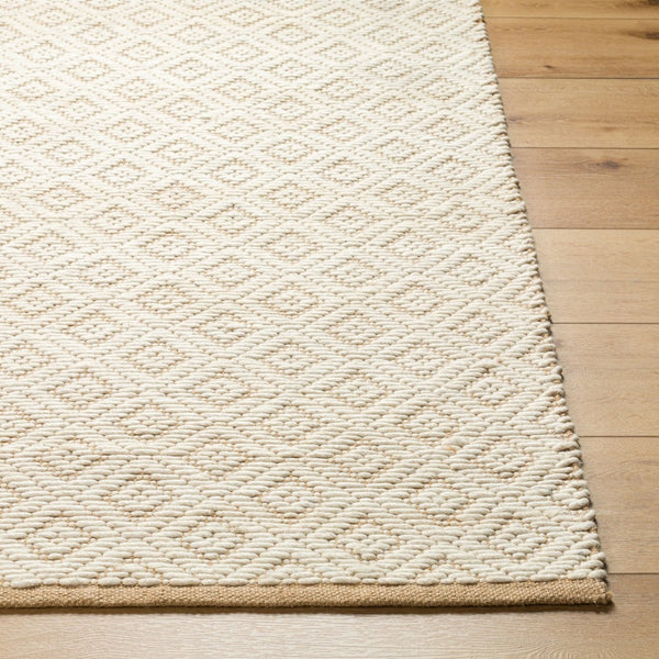 Livabliss Ahlat Handwoven Cotton Wool Flatweave Runner Rug for Hallways and Entryways Mustard, Cream 5' x 7'6" AHT2301-576
