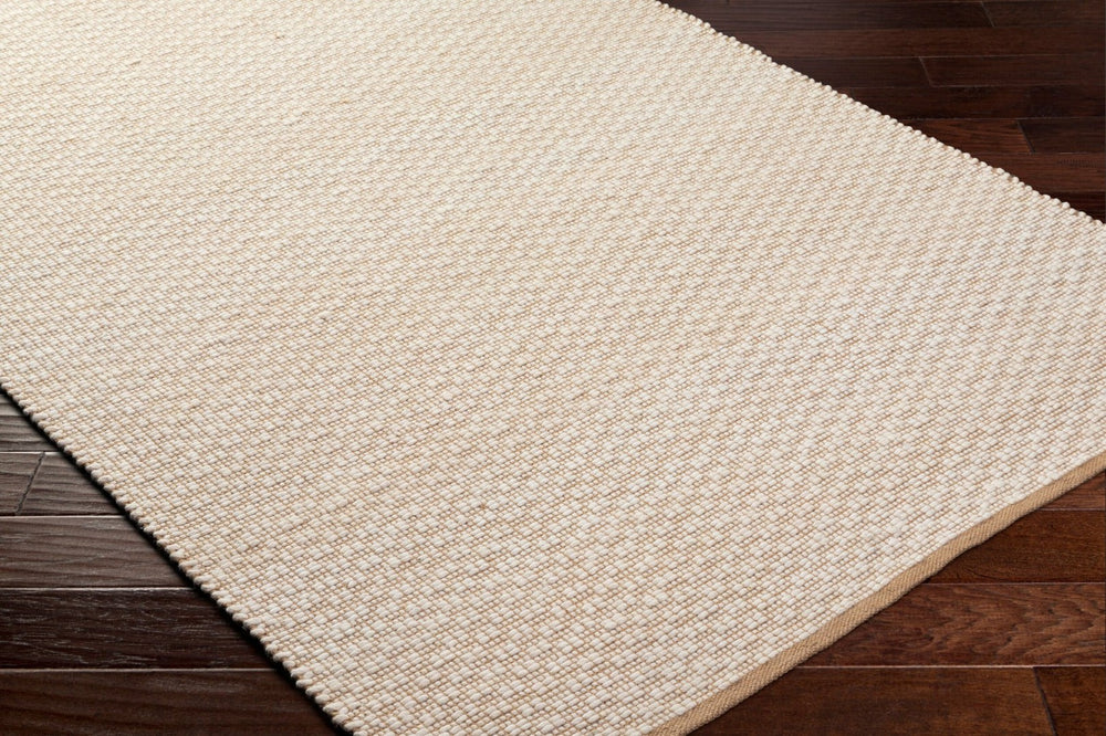 Livabliss Ahlat Handwoven Wool Cotton Flatweave Runner Rug for Hallways and Entryways Mustard, Cream 8' x 10' AHT2302-810