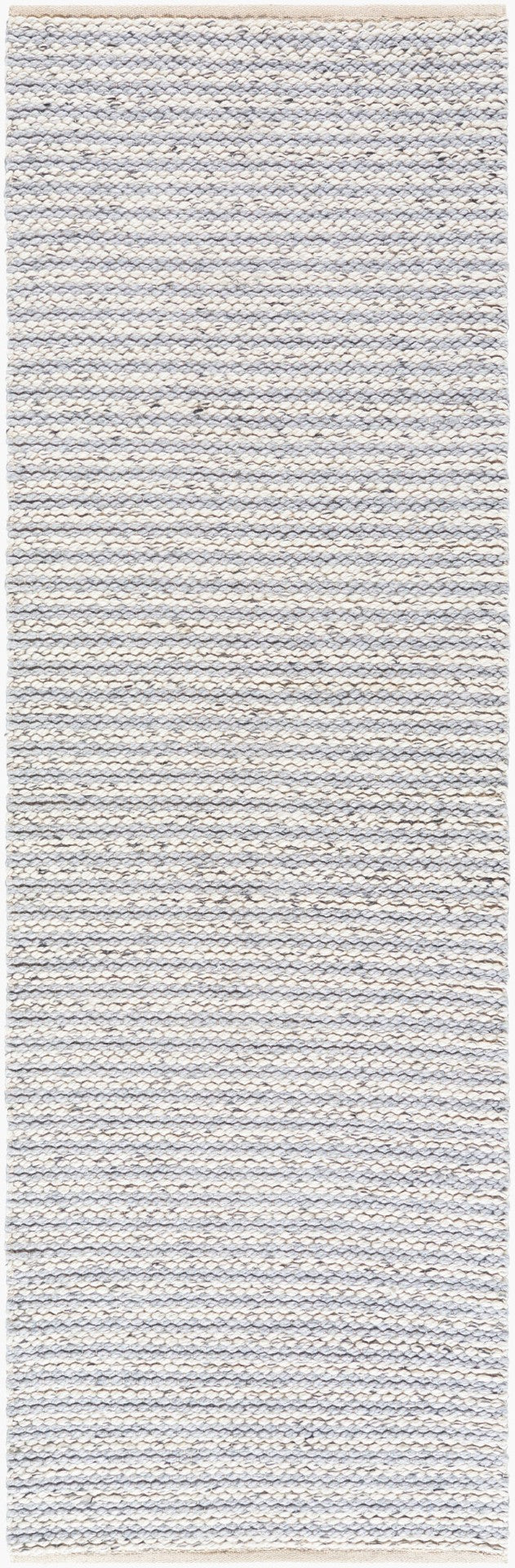 Livabliss Ahlat Handwoven Flatweave Runner Wool Cotton Blend for Hallways and High Traffic Areas Light Blue, Cre 2'6" x 8' AHT2303-268
