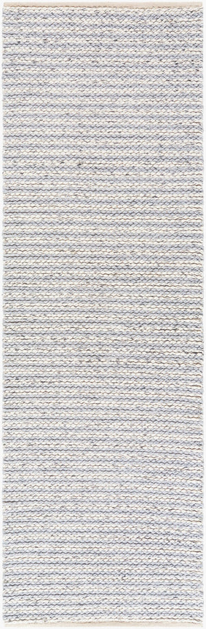 Livabliss Ahlat Handwoven Flatweave Runner Wool Cotton Blend for Hallways and High Traffic Areas Light Blue, Cre 2'6" x 8' AHT2303-268