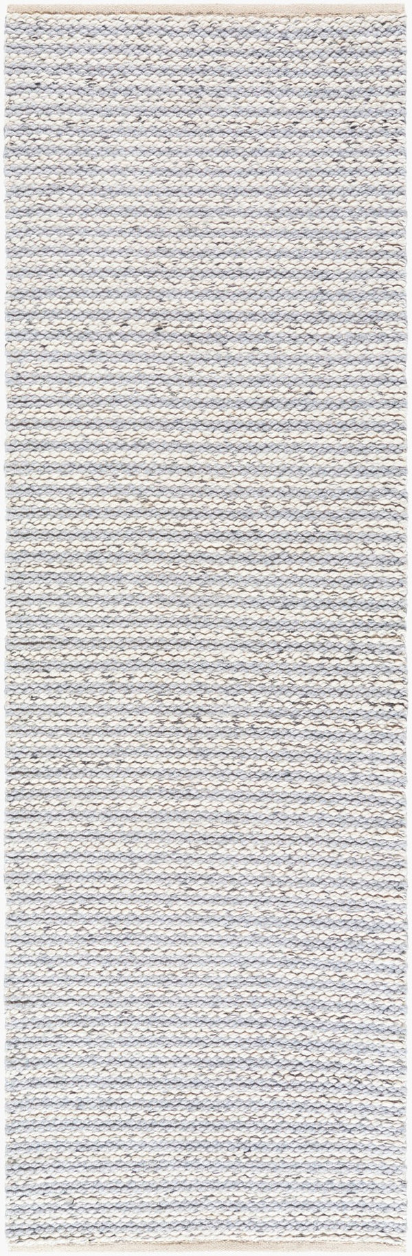 Livabliss Ahlat Handwoven Flatweave Runner Wool Cotton Blend for Hallways and High Traffic Areas Light Blue, Cre 2'6" x 8' AHT2303-268