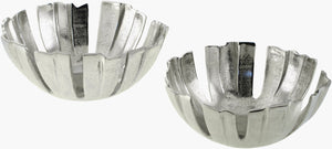 Surya Anhui Decorative Bowl – Elegant Aluminum Accent, Durable Design For Home Décor & Easy Maintenance Metallic ,Silver Aluminum Ahu001-set