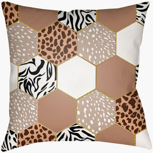 Livabliss Animal Hexagon Woven Polyester Accent Pillow with Geometric Motif for Sofa or Bed AHX001-1616