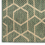 Nourison Horizon Indoor/Outdoor HOZ01 Machine Made Power-loomed Borderless Design Indoor/Outdoor Modern Outdoor Rug Green, Green 88% Polypropylene,12% Polyester 841491126479