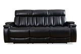 Parker House Parker Living Royce - Midnight Power Reclining Sofa with Drop Down Console Midnight 90% Polyester, 10% PU (W) MROY#832PH-MID