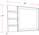 Parker House Pure Modern - Bedroom King Panel Bed With Dresser And Mirror Grey Oak Solids ,Oak Veneers Bpur-3pc-1166-dm