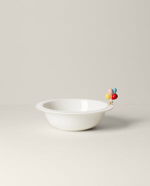 Lenox Profile Charm Serving Bowl With Balloon Popper White, WHITE PORCELAIN 893869