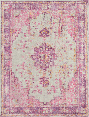 Livabliss Antioch Geometric Low Pile Polyester Rug for Entryways Hallways and High Traffic Zones Red, Light Gray 7'10" x 10'6" AIC2305-710106