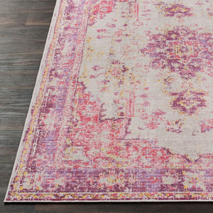 Livabliss Antioch Geometric Low Pile Polyester Rug for Entryways Hallways and High Traffic Zones Red, Light Gray 9' x 13' AIC2305-913