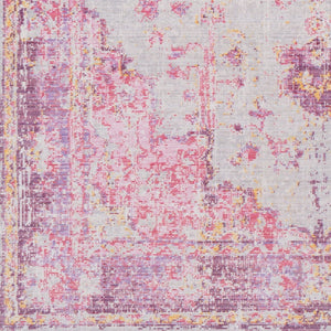 Livabliss Antioch Geometric Low Pile Polyester Rug for Entryways Hallways and High Traffic Zones Red, Light Gray 9' x 13' AIC2305-913
